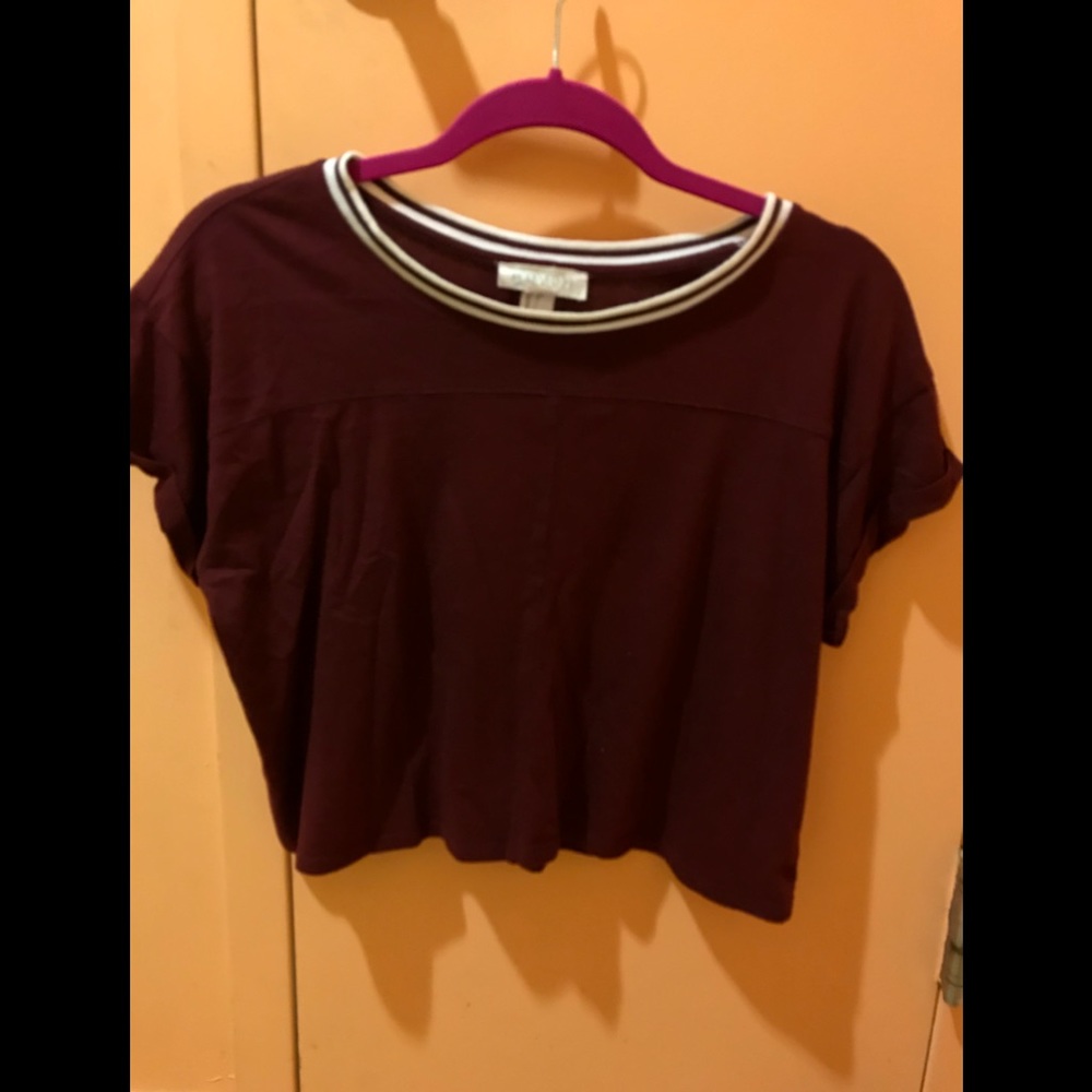Varsity style cropped top